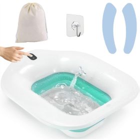 Foldable Postpartum Care Basin Sitz Toilet Seat Bidet Basin Battery Powered Toilet Bidet for Pregnant Postpartum Hemorrhoid Elderly Care 1400ML/4