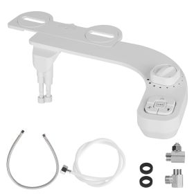Bidet Attachment Non-Electric Fresh Cold Warm Water Bidet Sprayer Toilet Seat Attachment with Self Cleaning Dual Nozzles Temperature Water Flow C